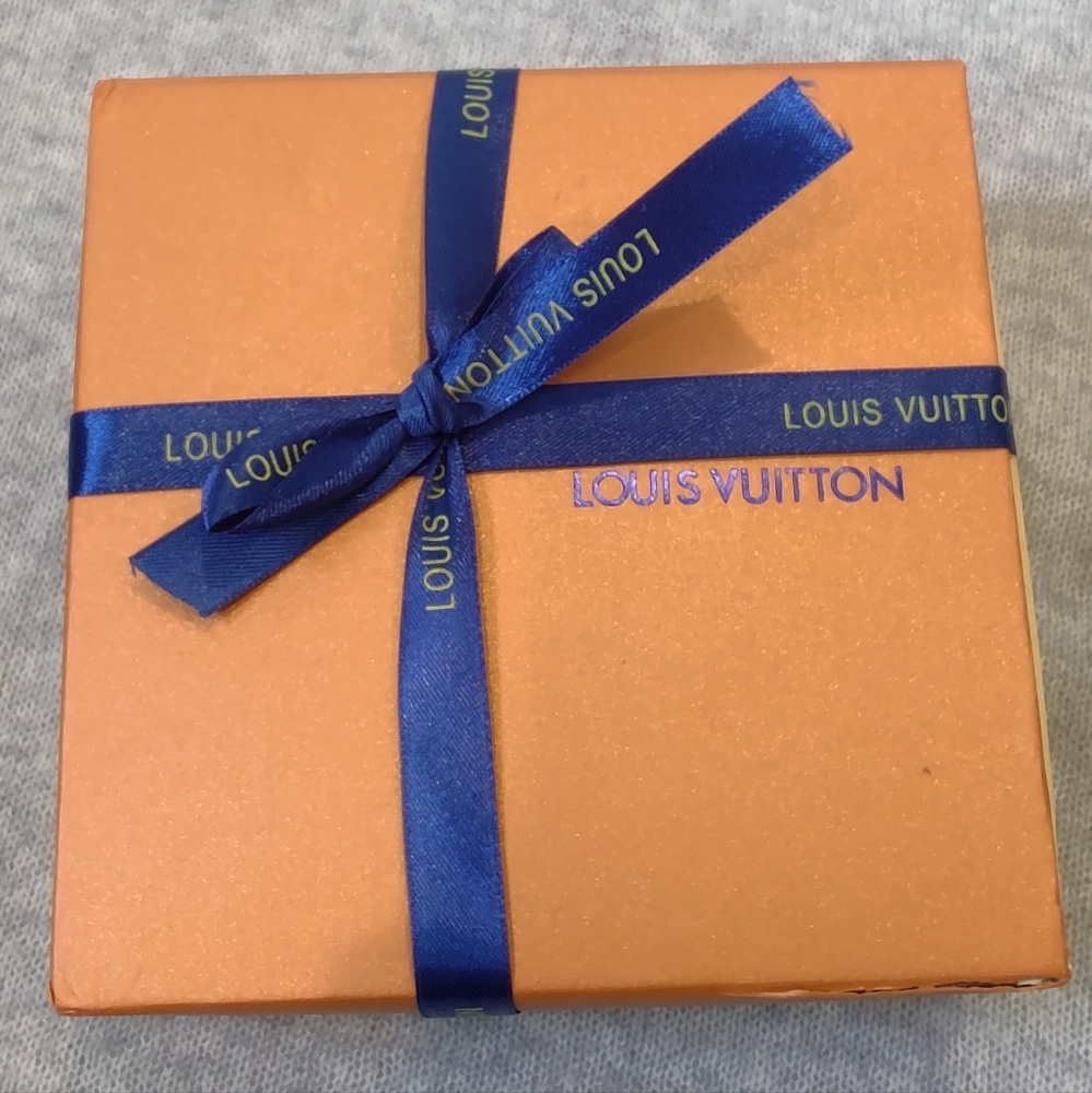 Authentic Louis Vuitton Small Gift Box with Ribbon and Cards
